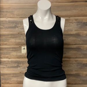 Hell Bunny Rockit Racerback Black Tank Top NWT G1